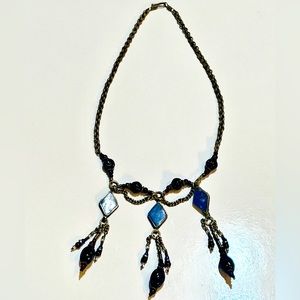 Vintage Lapis Beaded Necklace